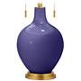 Valiant Violet Toby Brass Accents Table Lamp