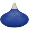 Color Plus Felix 24&quot; Dazzling Blue Modern Glass Table Lamp
