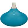 Color Plus Felix 24&quot; High Caribbean Sea Blue Lamp with USB Dimmer