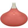 Color Plus Felix 24&quot; Modern Coral Reef Pink Table Lamp with USB Dimmer