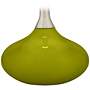 Color Plus Felix 24&quot; Modern Glass Olive Green Table Lamp