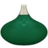 Color Plus Felix 24&quot; Modern Greens Glass Table Lamp with USB Dimmer