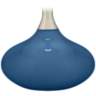 Color Plus Felix 24&quot; Regatta Blue Modern Table Lamp with USB Dimmer