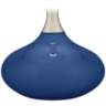 Color Plus Felix 24&quot; Modern Monaco Blue Table Lamp with USB Dimmer