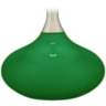 Color Plus Felix 24&quot; Envy Green Modern Table Lamp with USB Dimmer