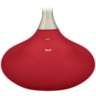 Color Plus Felix 24&quot; High Ribbon Red Modern Table Lamp