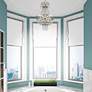 1_Valentina 18 1/4" Wide Brushed Nickel 6-Light Chandelier in scene