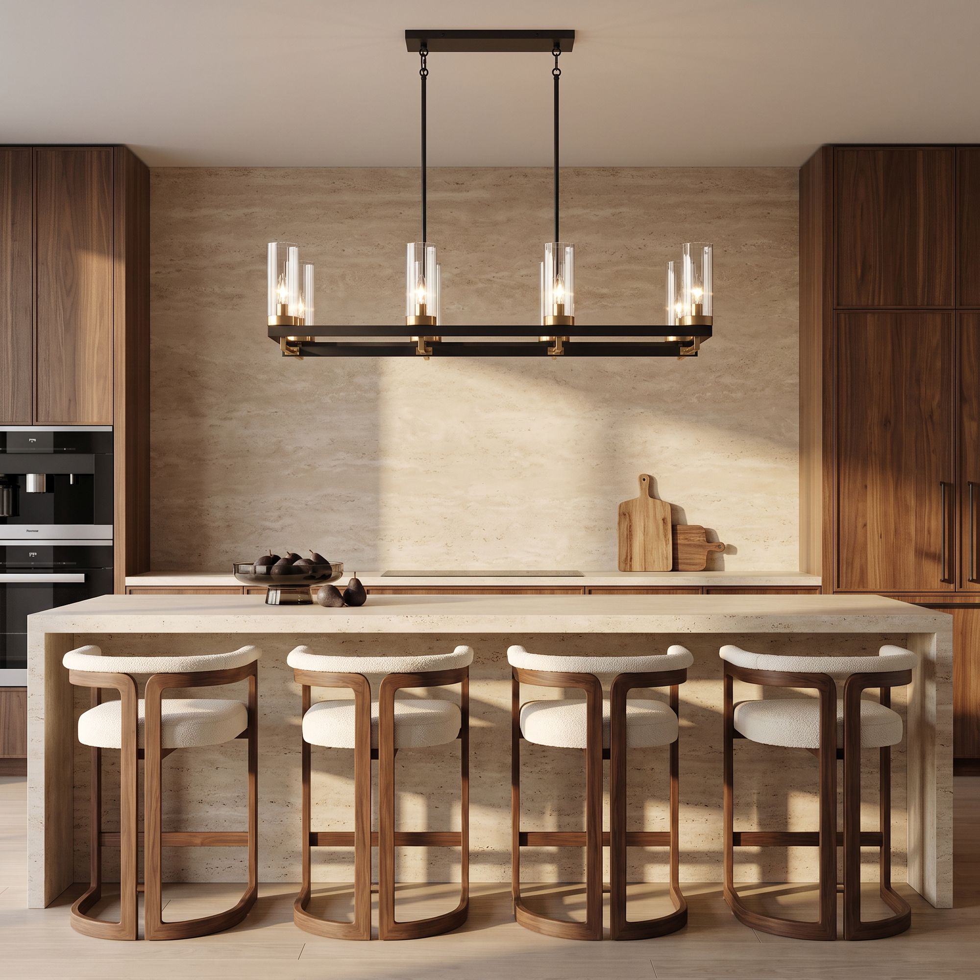 Watch A Video About the Gregory Black and Gold 8 Light Island Chandelier