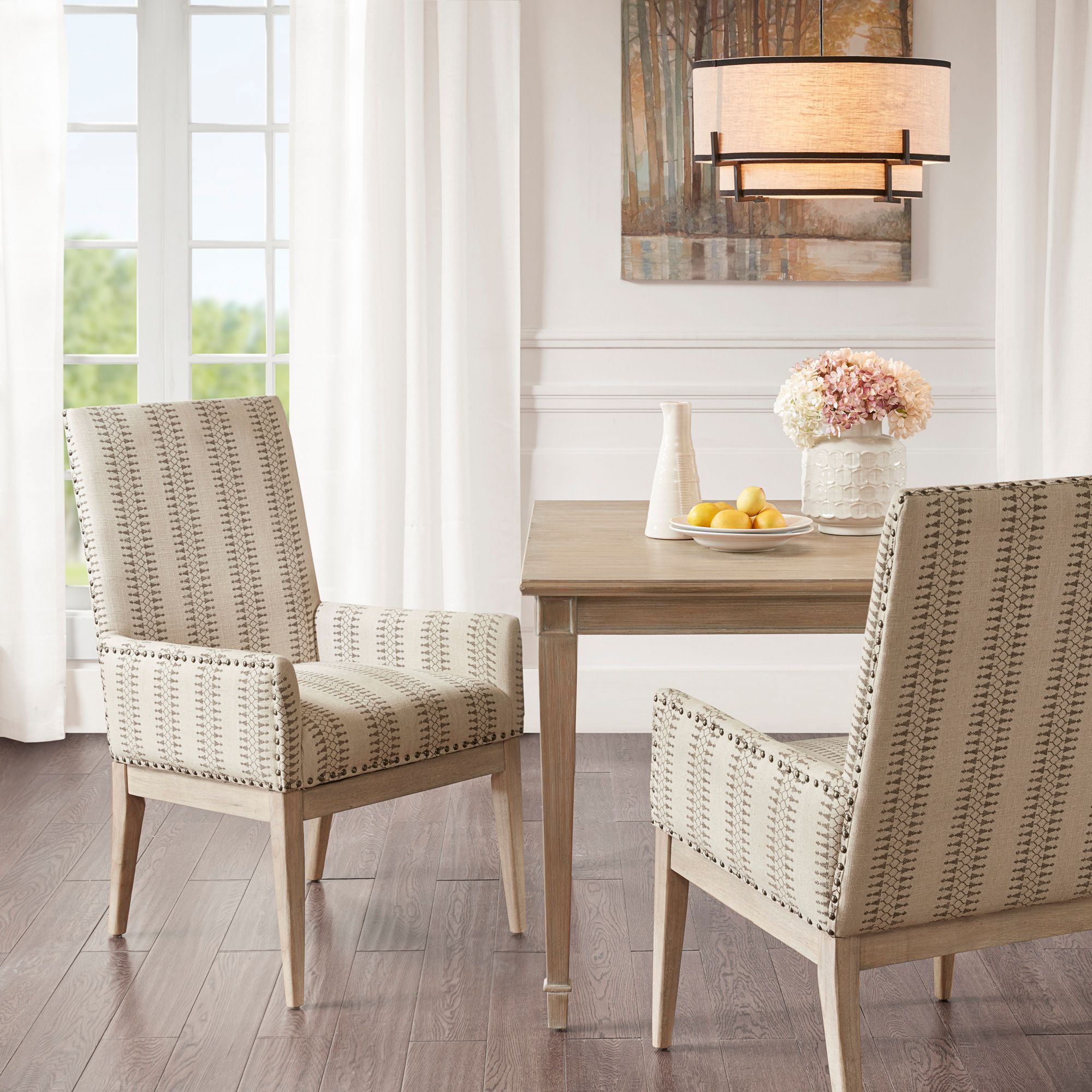 Natural fabric dining discount chairs