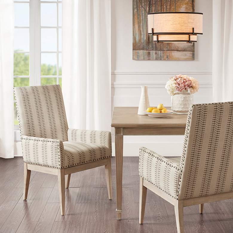 Image 1 Regina Natural Fabric Dining Chairs Set of 2 in scene