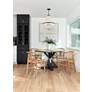 1_Birelle 18" Wide Dark Bronze Cream Shell 6-Light Chandelier in scene