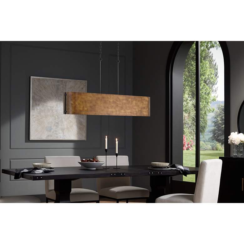 Image 1 Possini Euro Julian 41 1/2" Wide Rustic Bronze Linear Island Light in scene
