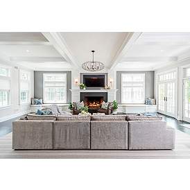 Image1 of Crystorama Zucca 24 1/2"W English Bronze 4-Light Chandelier in scene