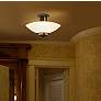 Kichler Hendrik 15" Wide Umber Glass and Bronze Ceiling Light Fixture in scene