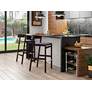 1_Klismos 30 1/2" Black Faux Leather Bar Stool in scene