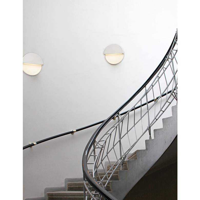 Image 1 Ambiance Dome 8" High Bisque Closed Top LED ADA Wall Sconce in scene