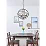 1_Octavia 19 3/4" Wide Dark Brown 5-Light Globe Pendant in scene