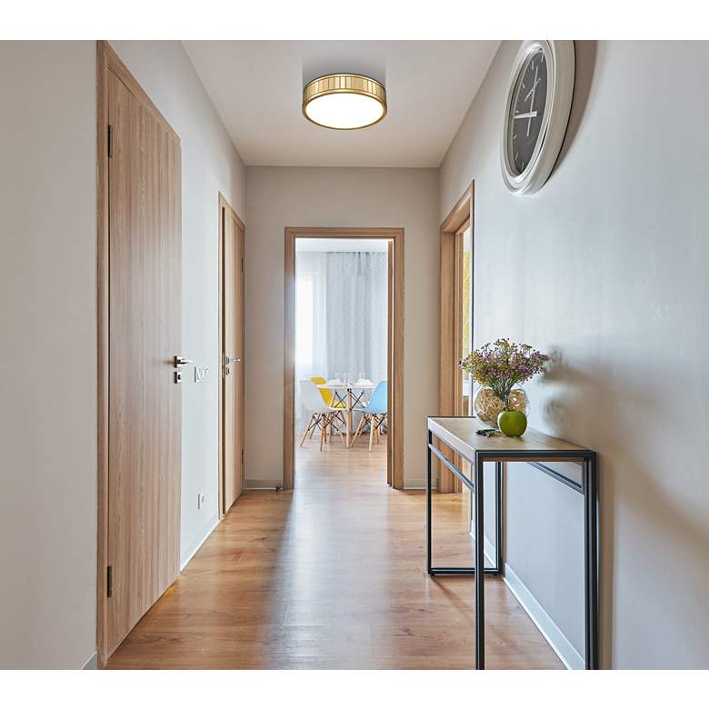 Image 1 Madison 12 1/2" Wide Modern Gold LED Ceiling Light in scene