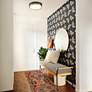 1_Z-Lite Algar 12" Wide Matte Black and Modern Gold LED Ceiling Light in scene