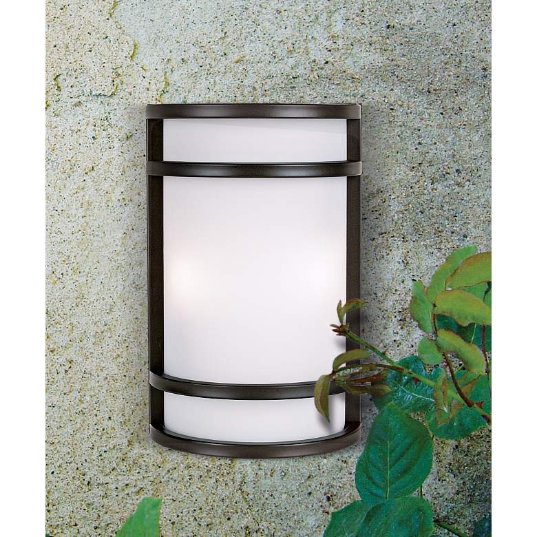 Image 1 Bay View Collection Bronze 12 inch High Outdoor Wall Light in scene