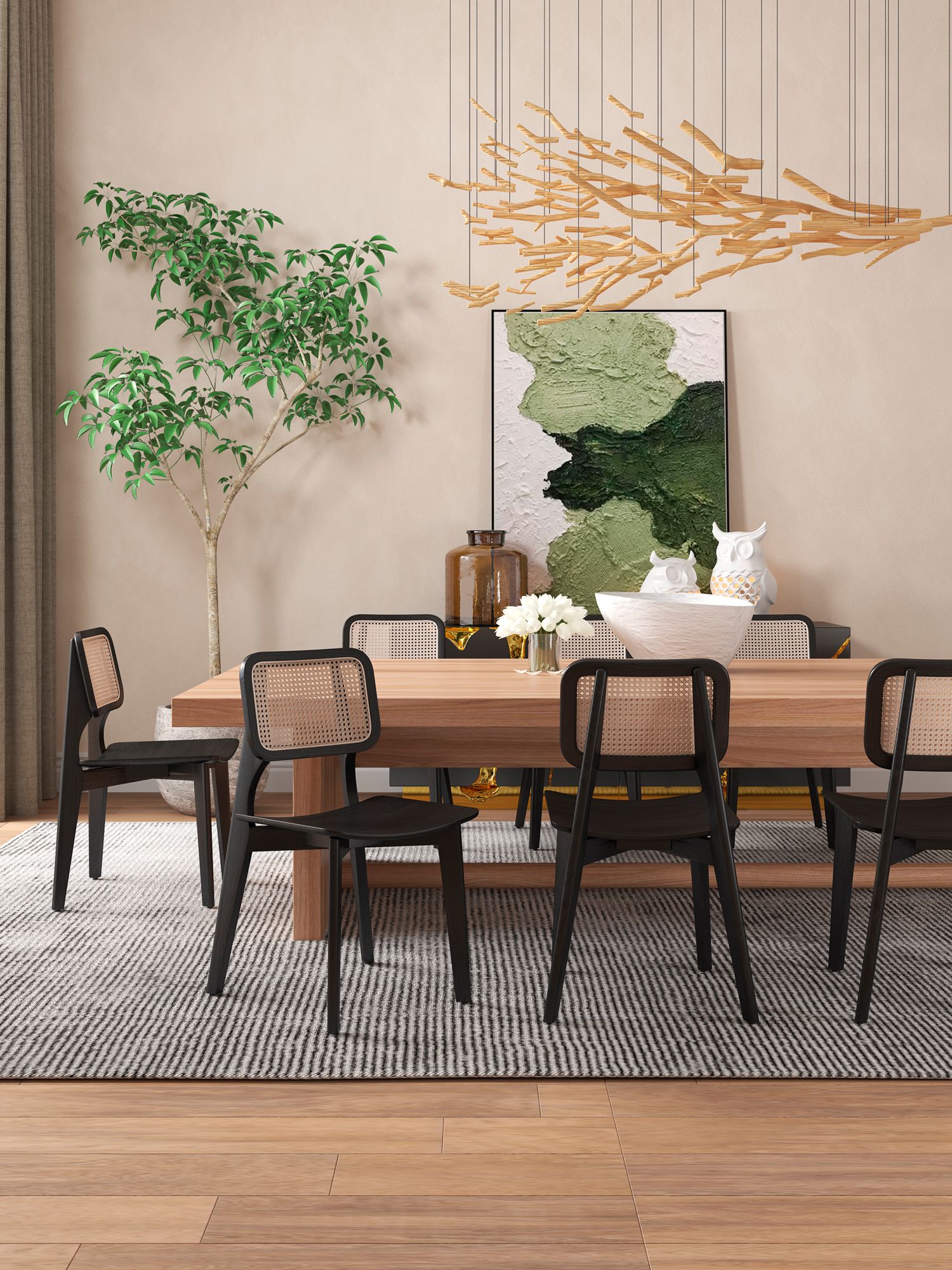 Black matte dining outlet chairs