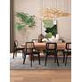 Versailles Matte Black Wood Square Dining Chairs Set of 2 in scene