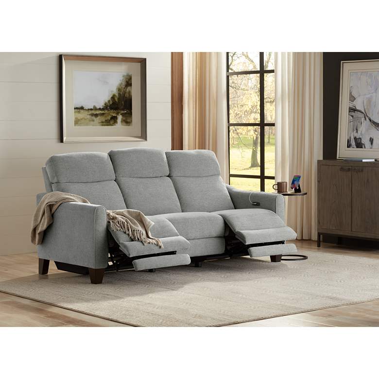 Image 1 Brennan Praetor Dusk Fabric 2-Recliner Power Sofa in scene