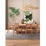 Versailles Matte Nature Wood Square Dining Chairs Set of 2 in scene