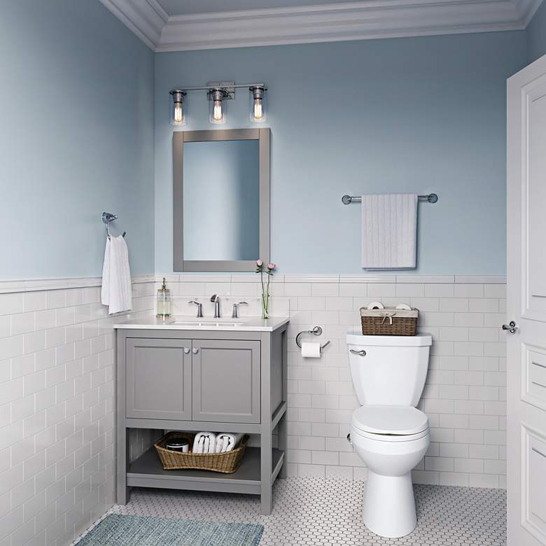 Image 1 Millennium Lighting Verlana 3 Light Vanity Fixture in Chrome in scene