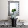 Jamie Young Revolve 24" Wide Charcoal Side Table in scene