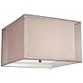 95W88 - 36"W Bronze and Organza Ceiling Fixture