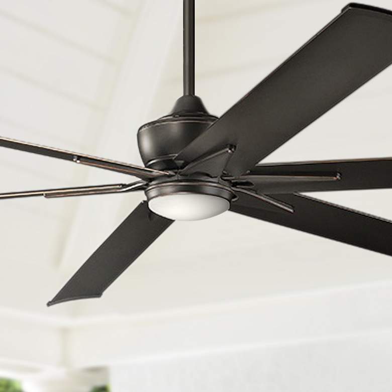 Image 1 96" Kichler Szeplo II Olde Bronze Wet LED Ceiling Fan