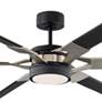 96" Loft Black LED Damp Large Ceiling Fan with Remote