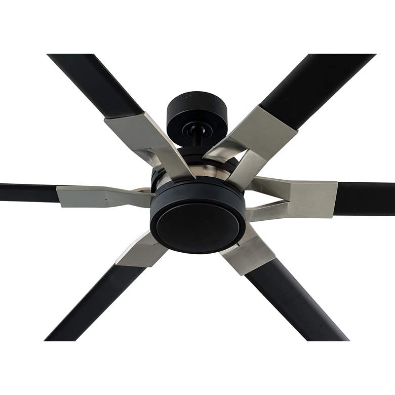 Image 6 96 inch Loft Black LED Damp Large Ceiling Fan with Remote more views