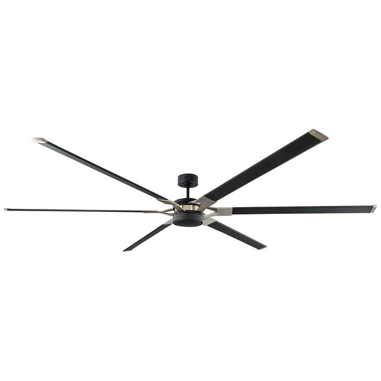Image 7 96 inch Loft Black LED Damp Large Ceiling Fan with Remote more views