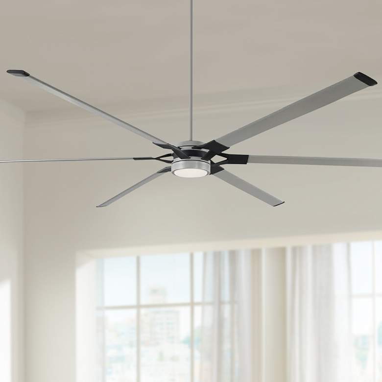 Image 1 96" Loft Steel LED Damp Rated Large Fan with Remote