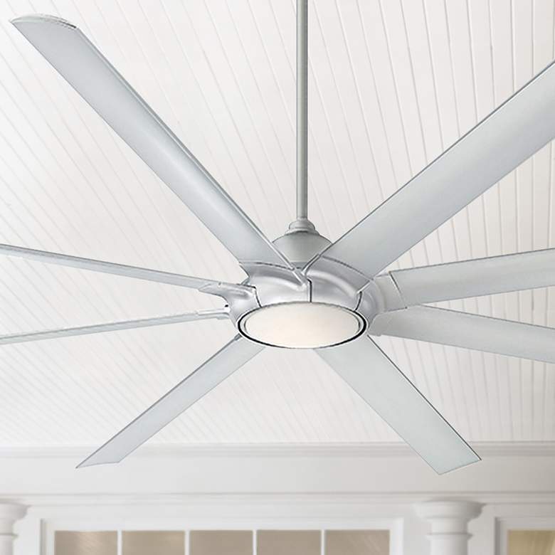 Image 1 96" Modern Forms Hydra Silver LED Wet Smart Ceiling Fan