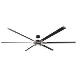 96&quot; Monte Carlo Loft Black LED Damp Large Ceiling Fan with Remote