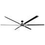 2_96" Visual Comfort Loft Black Finish LED Damp Ceiling Fan with Remote