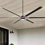 1_96" Visual Comfort Loft Black Finish LED Damp Ceiling Fan with Remote