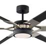 3_96" Visual Comfort Loft Black Finish LED Damp Ceiling Fan with Remote more views