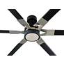 5_96" Visual Comfort Loft Black Finish LED Damp Ceiling Fan with Remote more views