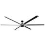 7_96" Visual Comfort Loft Black Finish LED Damp Ceiling Fan with Remote more views