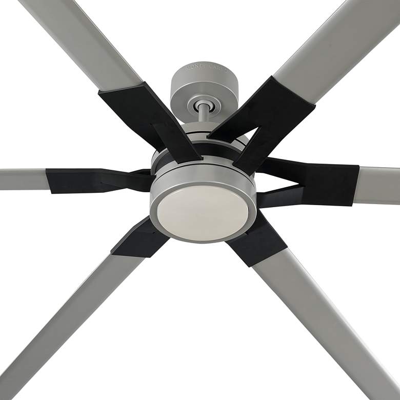 Image 5 96" Visual Comfort Loft Steel LED Damp Rated Large Fan with Remote more views