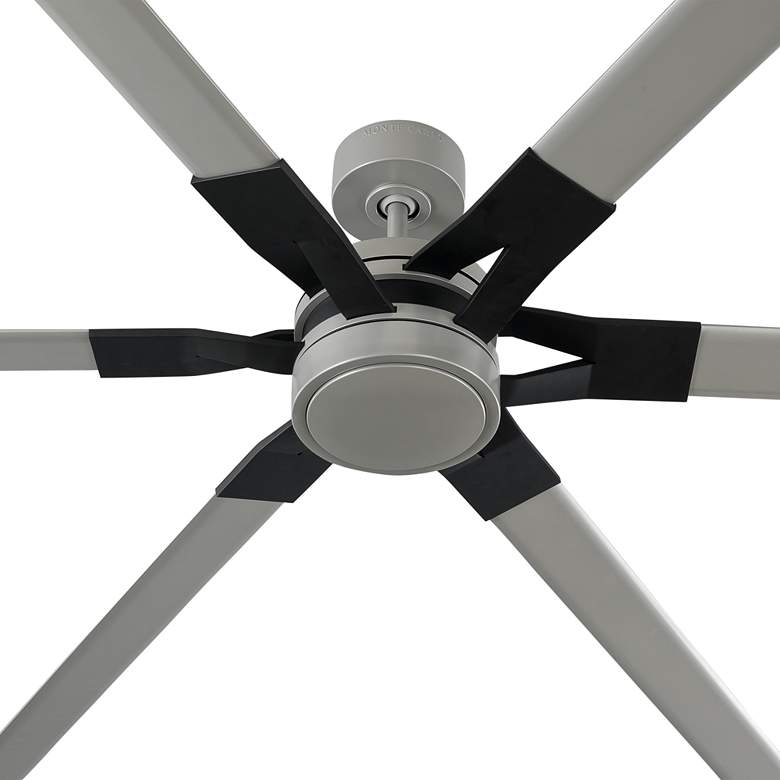 Image 6 96" Visual Comfort Loft Steel LED Damp Rated Large Fan with Remote more views