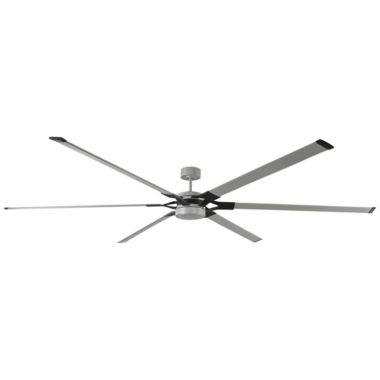 Image 7 96" Visual Comfort Loft Steel LED Damp Rated Large Fan with Remote more views