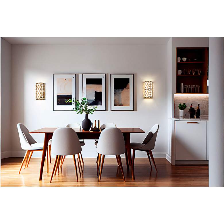 Image 1 Harden 14 3/4" High Modern Gold Wall Sconce in scene