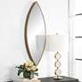 1_Uttermost Ellipse Golden Bronze 14" x 39 3/4" Wall Mirror in scene