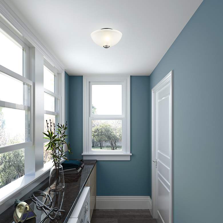 Image 1 Someret 11" Wide Brushed Nickel Ceiling Light in scene