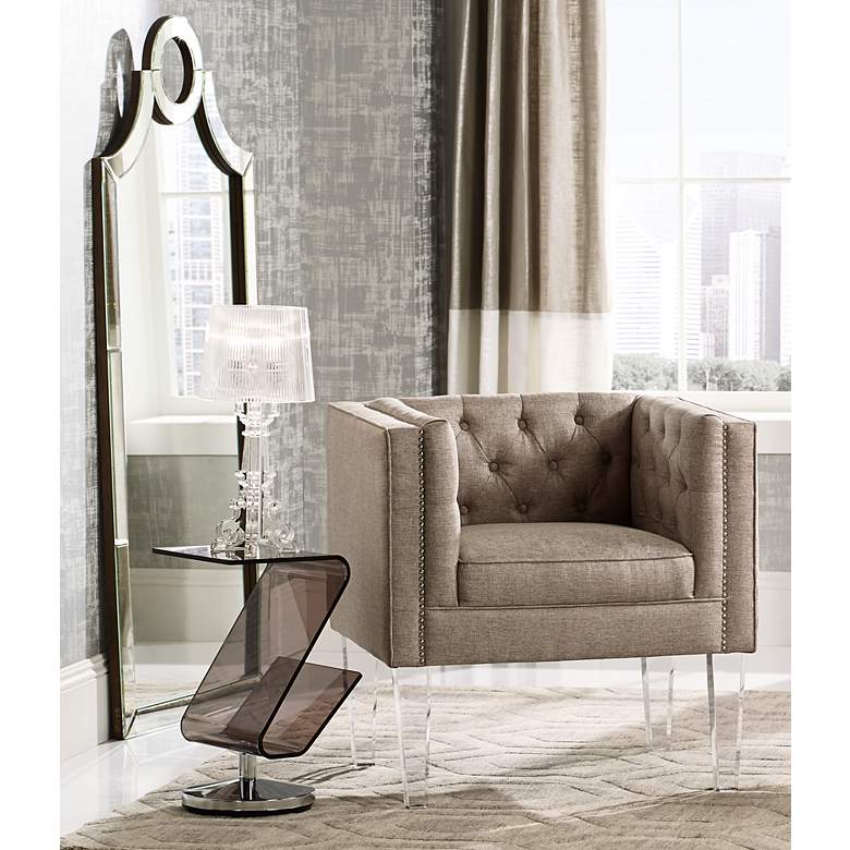 Image 1 360 Lighting Baroque 20" High Clear Acrylic Accent Table Lamp in scene